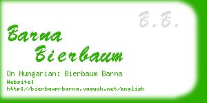 barna bierbaum business card